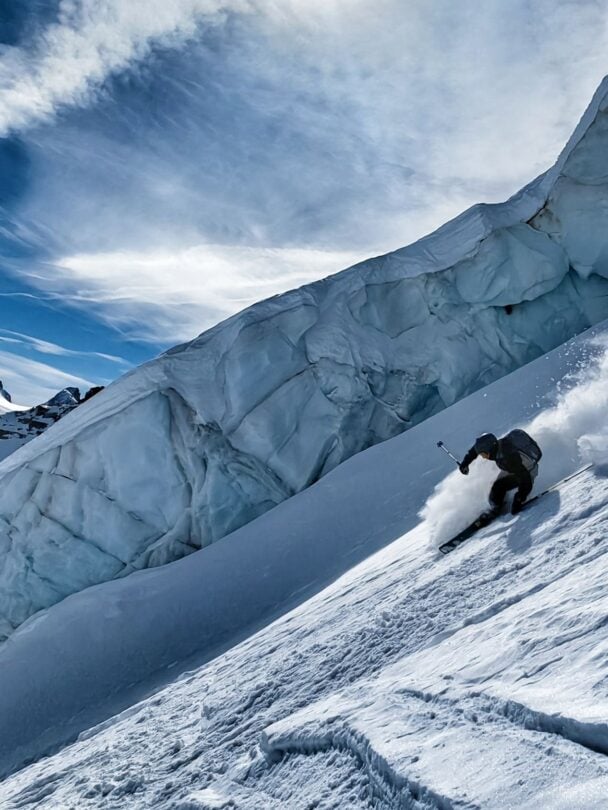 Verbier steep slope