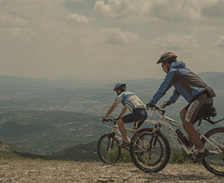 Views of Skopje on our bike riding tour