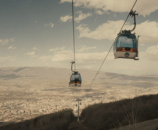 cable cars overlooking skopje